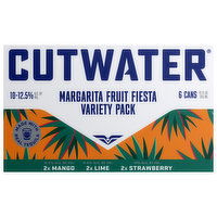 Cutwater Margarita Fruit Fiesta, Mango/Lime/Strawberry, Variety Pack - 6 Each