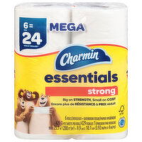 Charmin Bathroom Tissue, Strong, Mega Rolls, 1-Ply - 6 Each