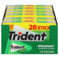 Trident Gum, Spearmint, Sugar Free, Mega Pack - 6 Each