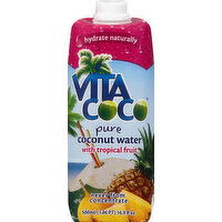 Vita Coco Coconut Water, With Tropical Fruit - 17 Ounce