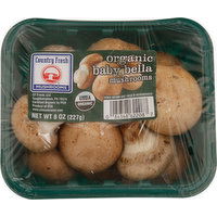 Country Fresh Mushroom Mushrooms, Organic, Baby Bella - 8 Ounce