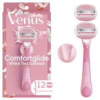 Venus Comfortglide White Tea Women's Razor, 2 Blade Refills + Shower Holder - 1 Each