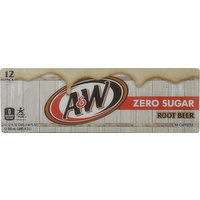 A&W Root Beer, Zero Sugar, 12 Pack, 144 Ounce