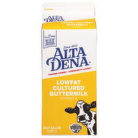 Alta Dena Buttermilk, Lowfat, Cultured - 0.5 Gallon