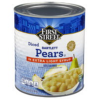 First Street Bartlett Diced Pears in Extra Light Syrup