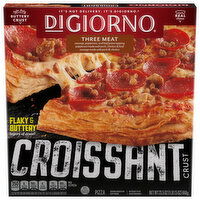 DiGiorno Pizza, Croissant Crust, Three Meat, 23.5 Ounce