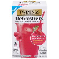 Twinings Refreshers Instant Beverage Strawberry Raspberry Herbal Tea - 5 Each