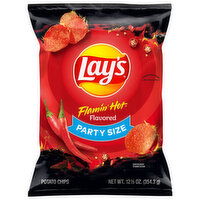 Lay's Potato Chips, Flamin' Hot Flavored, Party Size - 12.5 Ounce