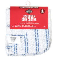 First Street Scrubber Dish Cloths - 6 Each