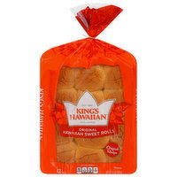 King's Hawaiian Rolls, Hawaiian Sweet, Original - 12 Each