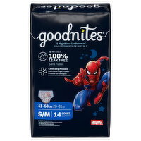 GoodNites Boys Marvel Nighttime S/M Underwear (43-68 lbs)