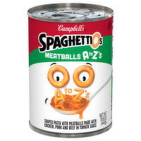 SpaghettiOs Pasta, A to Z's, Meatballs, 15.6 Ounce