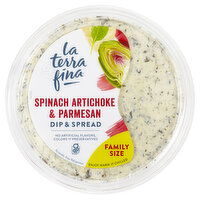 La Terra Fina Dip & Spread, Spinach Artichoke & Parmesan, Family Size - 16 Ounce