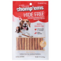 Chomp'ems Retriever Sticks Hide Free Chicken & Peanut Butter Dog Treats - 10 Each