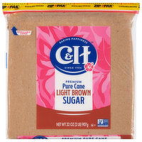 C&H Premium Pure Cane Light Brown Sugar, 32 Ounce