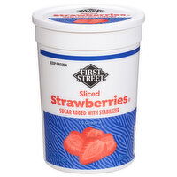 First Street Strawberries, Sliced - 104 Ounce