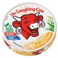 The Laughing Cow Cheese Wedges, Aged White Cheddar, Creamy, Spreadable - 8 Each