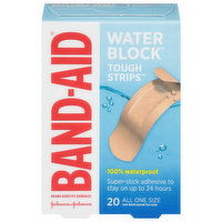 Band-Aid Bandages, Water Block, Tough Strips, All One Size, 20 Each