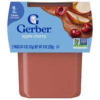 Gerber Sitter 2nd Foods Apple Cherry - 2 Each