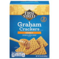 First Street Graham Crackers, Honey - 3 Each