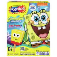 Popsicle Confection Bars, Fruit Punch & Cotton Candy, SpongeBob SquarePants - 6 Each