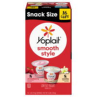 Yoplait Low Fat Smooth Style Strawberry/Vanilla Yogurt Snack Size - 16 Each