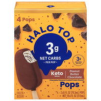 Halo Top Frozen Dessert, Keto Series, Peanut Butter Chocolate - 4 Each