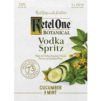 Ketel One Botanical Vodka Spritz, Cucumber & Mint - 4 Each