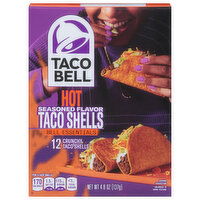 Taco Bell Taco Shells, Hot, Seasoned Flavor, Crunchy - 12 Each