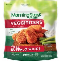 MorningStar Farms Meatless Chicken Wings, Buffalo - 10.5 Ounce