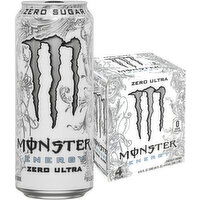 Monster Energy Ultra Monster Energy Zero Ultra 4 Pack - 16 Fl Oz, 64 Ounce