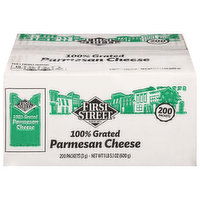 First Street 100% Grated Cheese, Parmesan - 200 Each