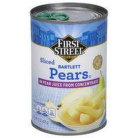 First Street Pears, Sliced, Bartlett - 15 Ounce