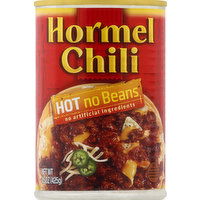 Hormel Chili, No Beans, Hot - 15 Ounce