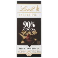 Lindt Dark Chocolate, 90% Cocoa, 1 Each