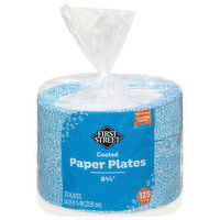 First Street Paper Plates, Coated, 8.63 Inch - 125 Each