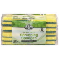 First Street Scrubbing Sponges, Heavy Duty, 12 Each