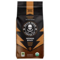 Death Wish Coffee Co Premium Ground Medium Roast Coffee - 10 Ounce