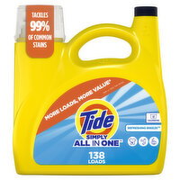 Tide Tide Simply All-In-One Liquid Laundry Detergent, Refreshing Breeze, 182 fl oz - 182 Fluid ounce