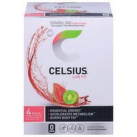 Celsius Energy Drink, Kiwi Guava, Sparkling, 4 Pack, 48 Ounce