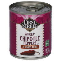 First Street Chipotle Peppers, Whole - 7 Ounce