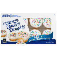 Entenmann's Cupcakes, Party Creme Filled, 8 Each