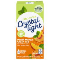 Crystal Light Zero Sugar Peach Mango Green Tea Drink Mix - 10 Each