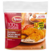 Tyson Chicken Breast Tenderloins, Southern Style, Family Pack!, 40 Ounce