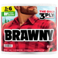 Brawny White 3-Ply Triple Rolls Paper Towels - 2 Each