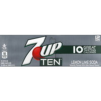 7 UP Soda, Lemon Lime - 12 Each