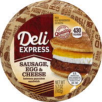 Deli Express Sandwich, Pancake, Sausage, Egg & Cheese - 5.4 Ounce