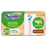 Swiffer Sweep + Mop, Dry Pads Refill, Floor Cleaner, Wood - 20 Each