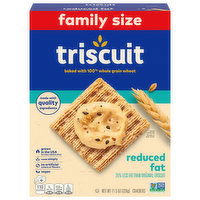 Triscuit Crackers, Reduced Fat, Family Size - 11.5 Ounce