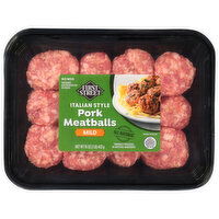 First Street Mild Italian Style Pork Meatballs - 16 Ounce